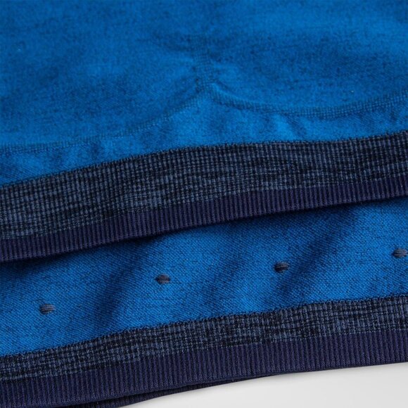 SPLITS59 Coco Navy Blue Polka Dot Seamless Jersey Cropped T-Shirt Top, Size S/M - Picture 4 of 15